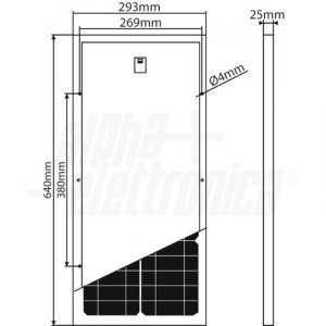 PANNELLO SOLARE MONOCRISTALLINO 25W 21,9V