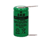 BATTERIA RICARICABILE NI-MH CILINDRICA SUB-C 3000 mAh CON LAMELLE