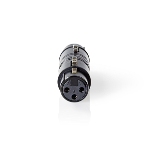 ADATTATORE PRESA XLR 3 POLI - PRESA XLR 3 POLI PLACCATO NICKEL NERO