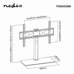 SUPPORTO TV DA TAVOLO 32"-70"  TVSM2040BK NEDIS