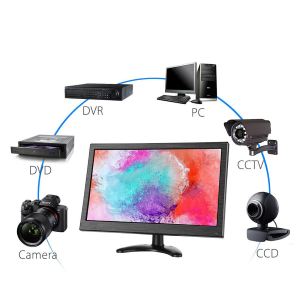 MONITOR LED 13.3" HD 1366x768 AV VGA HDMI BNC ALTOPARLANTI INGRESSO AUDIO VIDEOSORVEGLIANZA VIDEO PC
