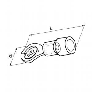 CAPICORDA PREISOLATO AD OCCHIELLO GIALLO M6 d.6,5 int. Conf. 100pz