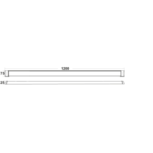 SOTTOPENSILE LED SLIM serie RG2 | IP20 30W 220Vac FA180° 3300LM 4000K 1185x72.5x25mm