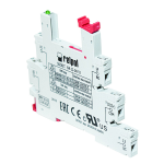 ZOCCOLO DIN PER RELE' MINIATURA SLIM 6A 12-24V Terminali a vite 88,6x6,2x76,6mm