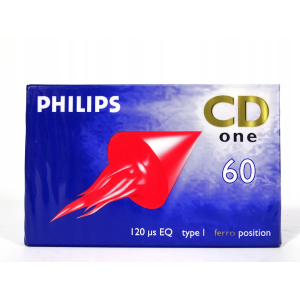 CASSETTA AUDIO 60 Min PHILIPS CD ONE 60 FERRO  