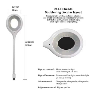 LAMPADA FLESSIBILE A LED VOCALE CON ATTACCO USB PER NOTEBOOK 