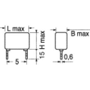 CONDENSATORE POLIESTERE 100nF 63V