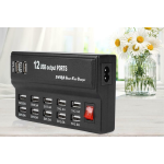 STAZIONE DI RICARICA USB 12 PORTE 60W CON INTERRUTTORE 