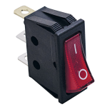 INTERRUTTORE LUMINOSO 220V A BILANCERE TASTO ROSSO 