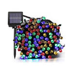 CATENA LUMINOSA 200 LED 14mt. CON RICARICA SOLARE Luce Multicolore XC-3083