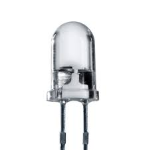 LED CILINDRICO BIANCO TRASPARENTE ALTA LUMINOSITA' Ø 5 mm  