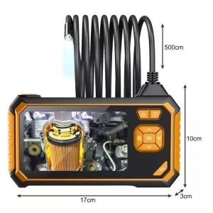 ENDOSCOPIO IP67 2Mpx LENTE 8mm SONDA SEMIRIGIDA 5mt. SCHERMO LCD 4,3"