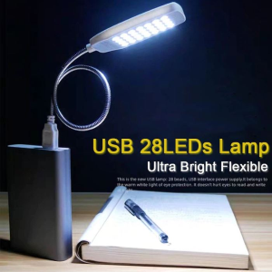 LAMPADA LED 28x FLESSIBILE CON USB - BLU senza interruttore  