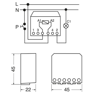 RELE' AD IMPULSI 1 CONTATTO 230 Vca