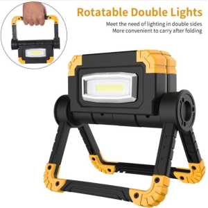 TORCIA DA LAVORO RICARICABILE A LED 10W DOPPIA con power bank