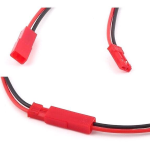 CONNETTORI MASCHIO E FEMMINA JST 2 PIN  con cavetto da 10 cm