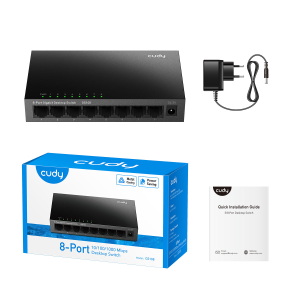 SWITCH ETHERNET 8 PORTE 10/100/1000 DESK METAL GS108 CUDY