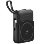 POWER BANK MAGNETICO INDUTTIVO da 10000 mAh con cavo NERO