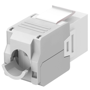 PRESA RJ45 CAT.6A keystone NON SCHERMATA BIANCA TOOLFREE