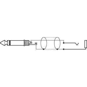 CAVO PROLUNGA JACK 6,3mm MASCHIO-FEMMINA 6mt. NERA