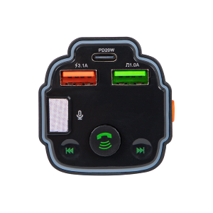 TRASMETTITORE FM BLUETOOTH- kit vivavoce + PD20W RGB