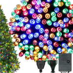 LUCI PER ALBERO DI NATALE da interno multicolore 200 LED 8 programmi 12m