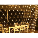 TENDA LUMINOSA A RETE CON 100 LUCI LED per esterni BIANCO CALDO 2x1m