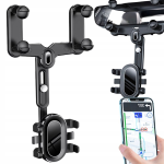 SUPPORTO PER SMARTPHONE PER SPECCHIETTO RETROVISORE, GIREVOLE, REGOLABILE