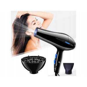 ASCIUGACAPELLI IONIZZAZIONE 1200W REGOLABILE CON DIFFUSORE CONCENTRATORE POTENTE  