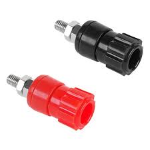 PRESA PANNELLO A BANANA 16 mm set 1pz rossa+ 1pz nera 