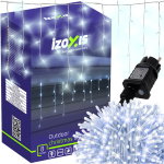 CATENA LUMINOSA NATALIZIA A TENDA 300 LED bianco freddo 15m IP44