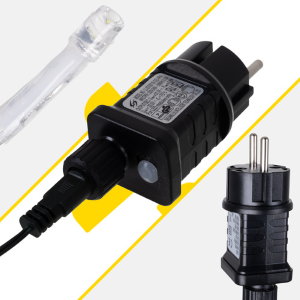 CATENA LUMINOSA NATALIZIA A TENDA 300 LED bianco freddo 15m IP44