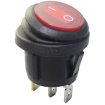 INTERRUTTORE UNIPOLARE A BILANCERE LUMINOSO 6A 230V IP65 ROSSO  
