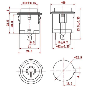 INTERRUTTORE A PULSANTE BIPOLARE LUMINOSO 10A 220V