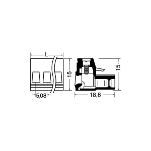 MORSETTIERA EUROPLUG 8 POLI FEMMINA Passo 5mm 
