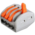 CONNETTORE RAPIDO SENZA VITI 4 POLI per cavi 0,08-2,5 mm²