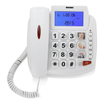 TELEFONO A FILO TASTI GRANDI BRAVO 90 Lcd Bianco BRONDI