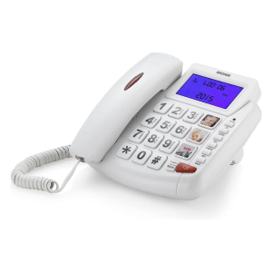 TELEFONO A FILO TASTI GRANDI BRAVO 90 Lcd Bianco BRONDI