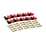 FASTON MASCHIO 6,35mm + CAPPUCCI R/N - conf.20pz