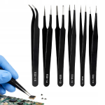 PINZETTE ANTISTATICHE DI PRECISIONE PER ELETTRONICA E MODELLAZIONE set di 6pz