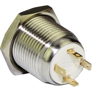PULSANTE OFF-(ON) Ø16mm 250V/3A, retroilluminazione blu 12V