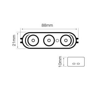 MODULO 3LED SMD 2835 2,5W  L.FREDDA
