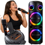CASSA PORTATILE WIRELESS BLUETOOTH USB RADIO FM AUX KARAOKE