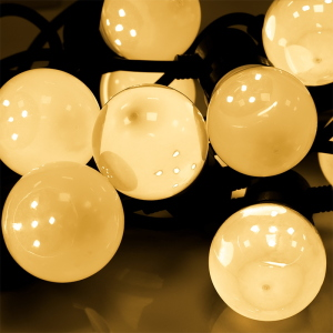 CATENA LUCI DA ESTERNO 6m 10 LAMPADE BIANCO CALDO