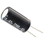 CONDENSATORE ELETTROLITICO 1000uF 63V  105° VERTICALE