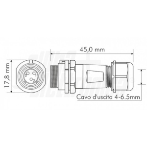 PRESA VOLANTE IP68 3 POLI | SP11