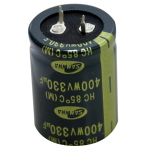 CONDENSATORE ELETTROLITICO 330uF 400V  SNAP IN Ø30xh40mm