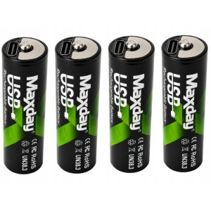 BATTERIE RICARICABILE STILO AA | IONI DI LITIO 1,5 V 1466 mAh BLISTER 4pz CONNETTORI USB-C