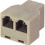 ADATTATORE TELEFONICO SDOPPIATORE PLUG CORPO 6 CONTATTI 4