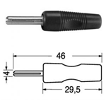 SPINA BANANA VOLANTE 4mm NERA